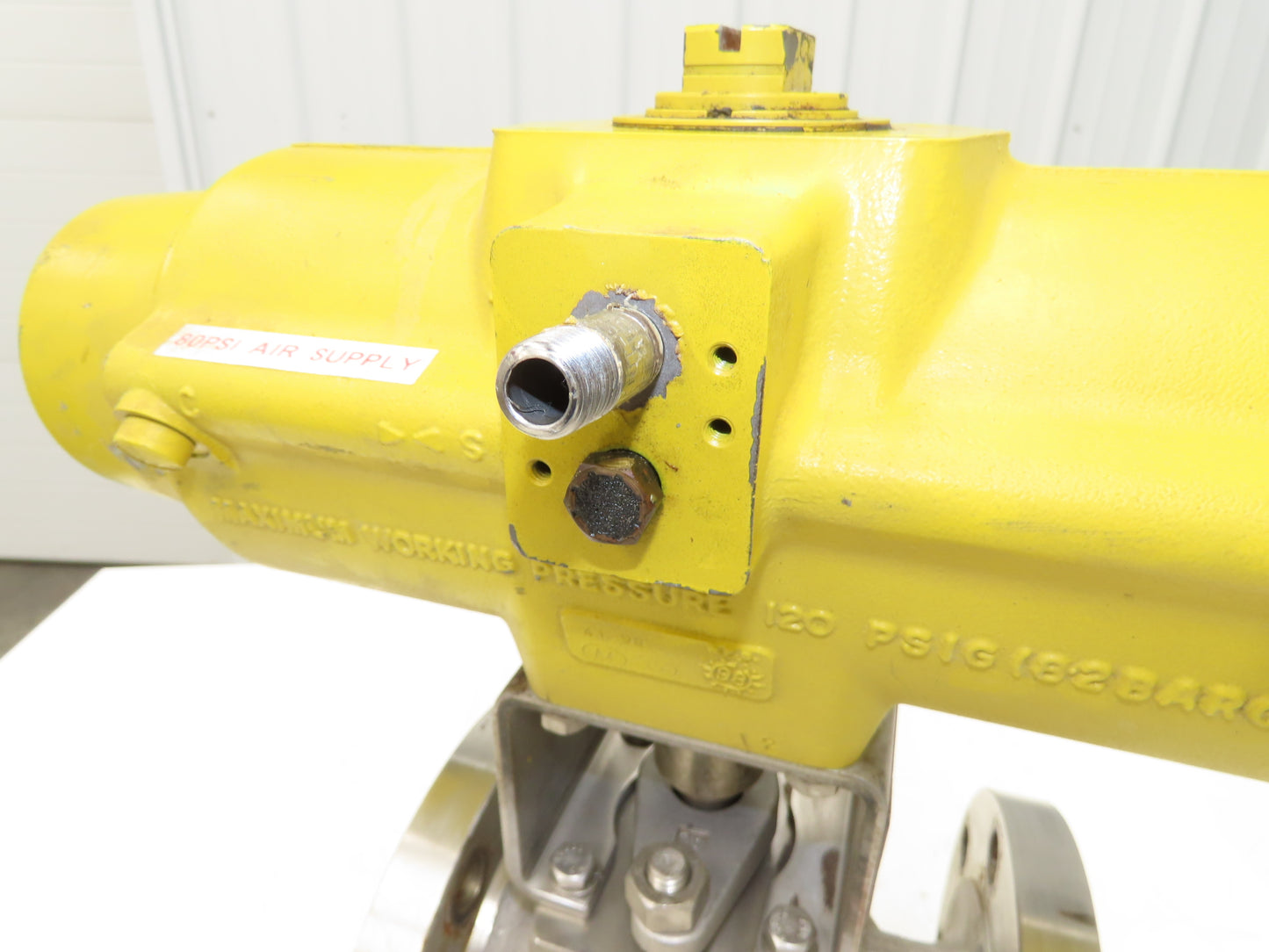 Velan 4-150 Stainless Ball Valve 4" Flanged w/Hytork 425 Pneumatic Actuator