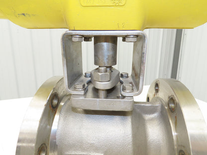 Velan 4-150 Stainless Ball Valve 4" Flanged w/Hytork 425 Pneumatic Actuator