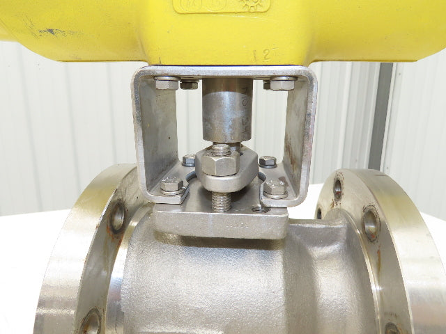 Velan 4-150 Stainless Ball Valve 4" Flanged w/Hytork 425 Pneumatic Actuator