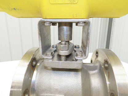 Velan 4-150 Stainless Ball Valve 4" Flanged w/Hytork 425 Pneumatic Actuator