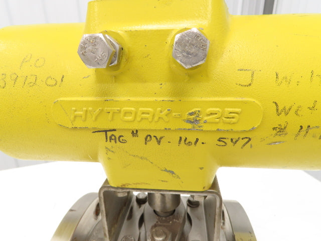 Velan 4-150 Stainless Ball Valve 4" Flanged w/Hytork 425 Pneumatic Actuator