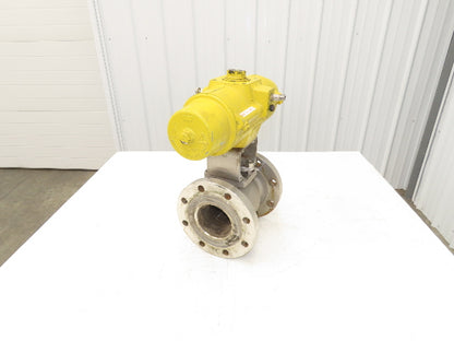 Velan 4-150 Stainless Ball Valve 4" Flanged w/Hytork 425 Pneumatic Actuator