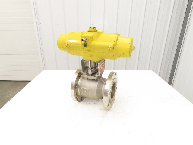 Velan 4-150 Stainless Ball Valve 4" Flanged w/Hytork 425 Pneumatic Actuator