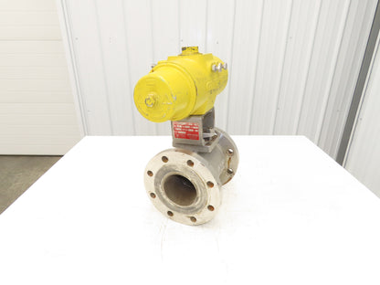 Velan 4-150 Stainless Ball Valve 4" Flanged w/Hytork 425 Pneumatic Actuator