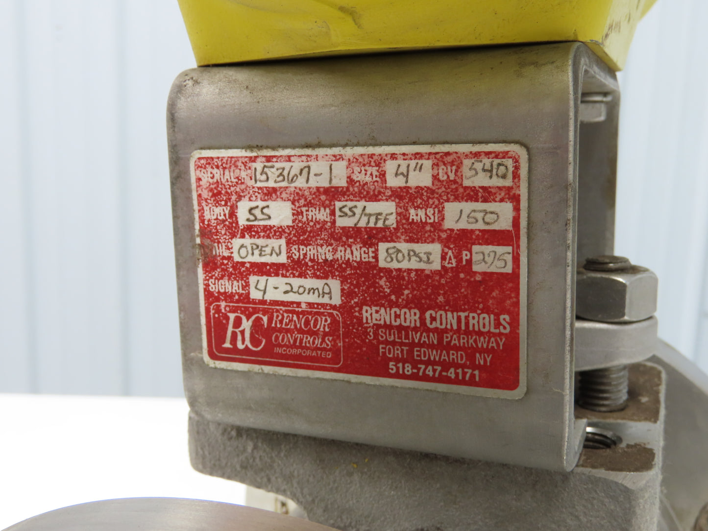 Velan 4-150 Stainless Ball Valve 4" Flanged w/Hytork 425 Pneumatic Actuator