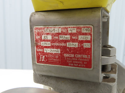 Velan 4-150 Stainless Ball Valve 4" Flanged w/Hytork 425 Pneumatic Actuator