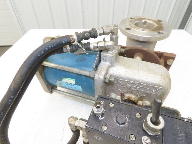 Jamesbury 3" 5150 313600TT Ball Valve Flanged w/Pneumatic Actuator & Positioner