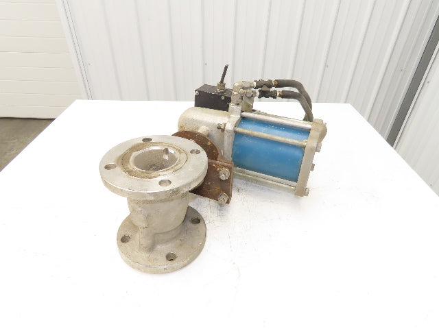 Jamesbury 3" 5150 313600TT Ball Valve Flanged w/Pneumatic Actuator & Positioner