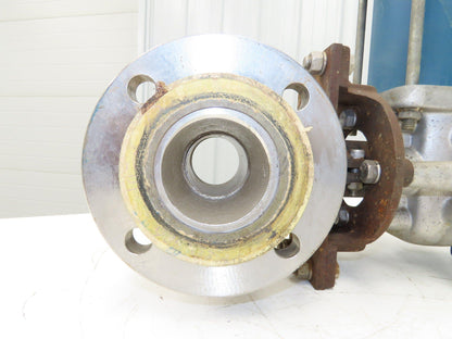 Jamesbury 3" 5150 313600TT Ball Valve Flanged w/Pneumatic Actuator & Positioner