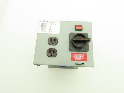 Daykin MDGTA-13 Stepdown Power Transformer 750VA HV 480 LV 120 Outlet