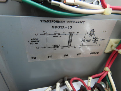 Daykin MDGTA-13 Stepdown Power Transformer 750VA HV 480 LV 120 Outlet