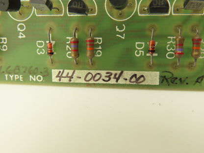 Gettys 44-0034-00 PCB Card Printed Control Circuit Board Rev A
