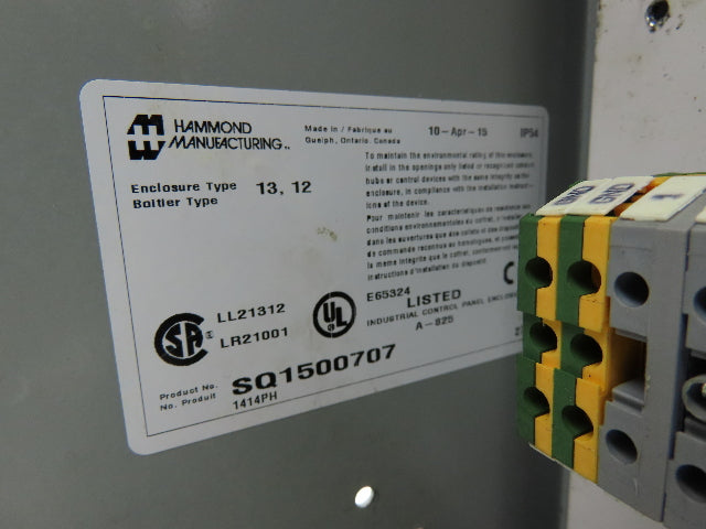 Hammond 1414PH Electrical Enclosure 16x14x6" Wall Mount Control Panel