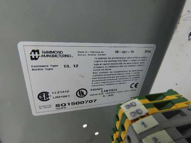 Hammond 1414PH Electrical Enclosure 16x14x6" Wall Mount Control Panel