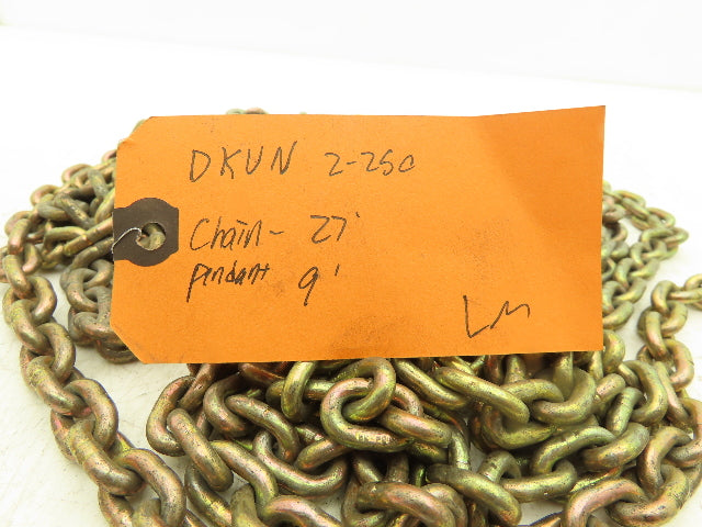 Demag Crane DKUN 2-250 Electric Hoist Link Chain 27' Length  -Chain Only