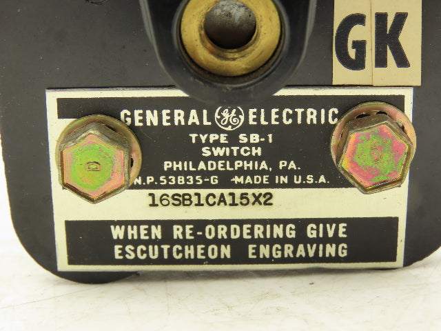General Electric 16SB1CA15X2 Ammeter Control Rotary Switch SB1 Type