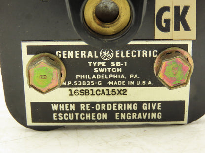 General Electric 16SB1CA15X2 Ammeter Control Rotary Switch SB1 Type
