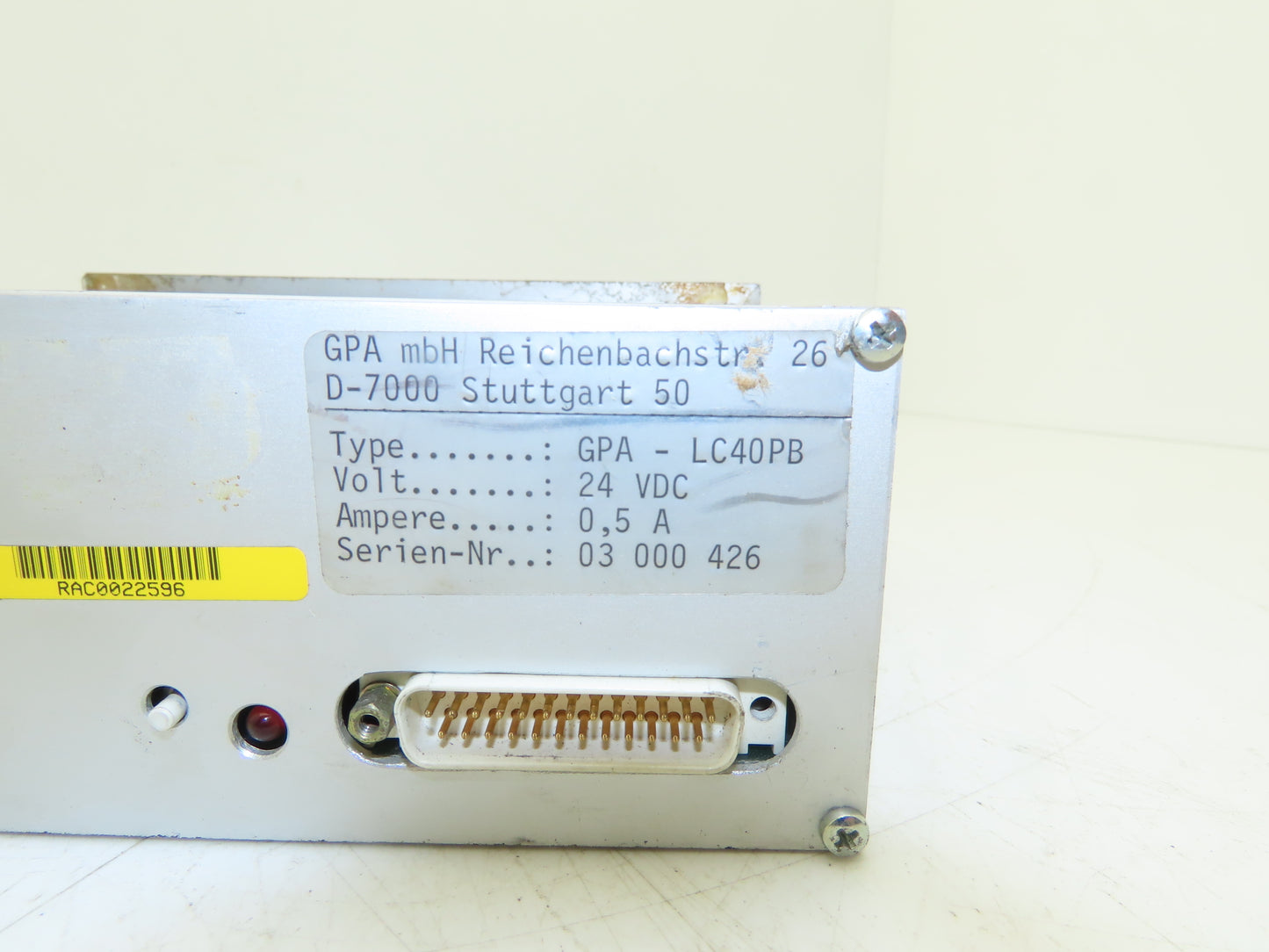 Gesellschaft GPA-LC40PB Display Control Unit Automation Module PLC