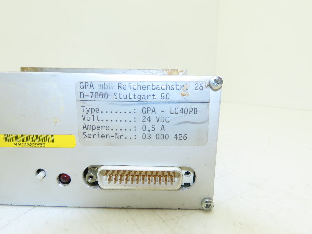 Gesellschaft GPA-LC40PB Display Control Unit Automation Module PLC
