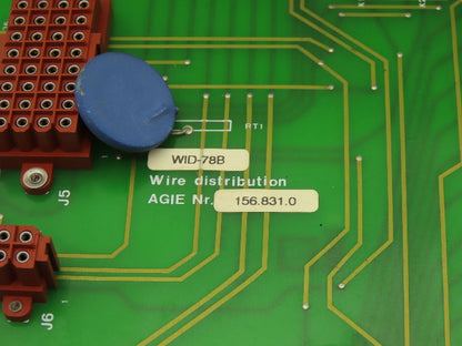Agie Agiecut WID-78B PCB Supply Stage & Wire Distribution Circuit Board SUS-06E