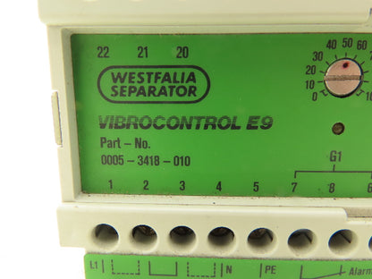 Westfalia Separator 0005-3418-010 Vibrocontrol E9 Controller Module