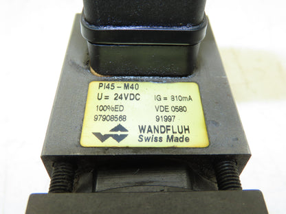 Wandfluh PI45-M40 Proportional Solenoid 24VDC Hydraulic Screw-In Cartridge Valve