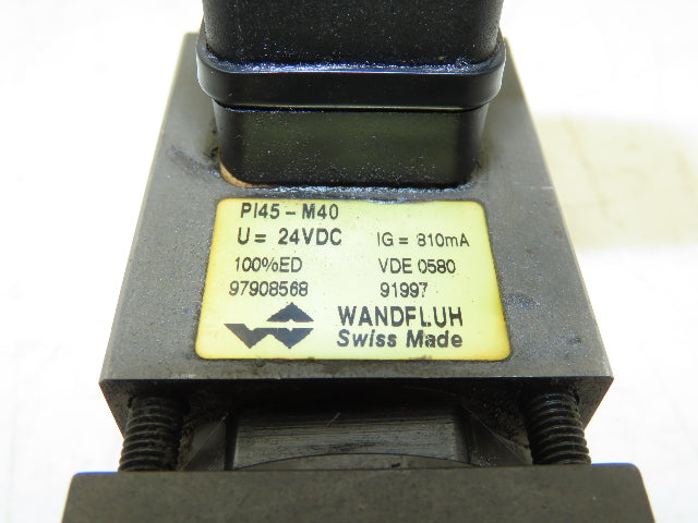 Wandfluh PI45-M40 Proportional Solenoid 24VDC Hydraulic Screw-In Cartridge Valve