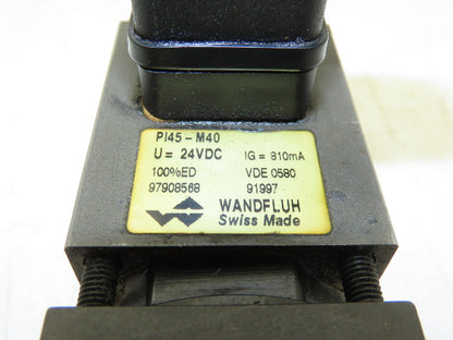 Wandfluh PI45-M40 Proportional Solenoid 24VDC Hydraulic Screw-In Cartridge Valve