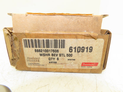 Rexnord 698210017606 610919 Washer WSHR BEV STL 500 Lot of 8