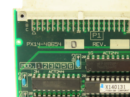 Toshiba YWA3187*C PCB Digital I/O Circuit Board Slot Rack PX14-48654 D