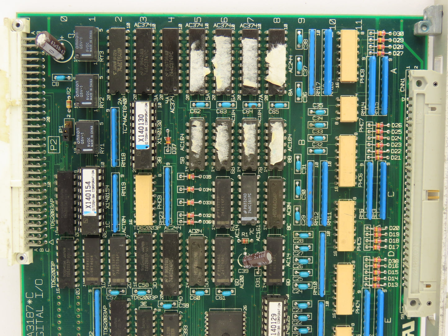 Toshiba YWA3187*C PCB Digital I/O Circuit Board Slot Rack PX14-48654 D