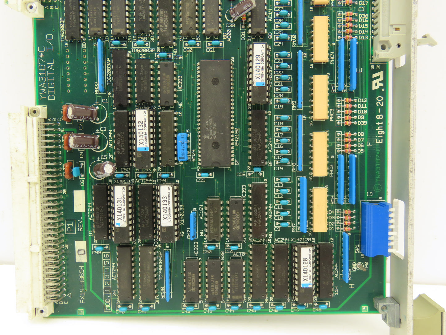 Toshiba YWA3187*C PCB Digital I/O Circuit Board Slot Rack PX14-48654 D
