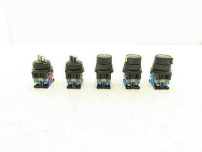 Fuji Mixed Lot 2 Position Selector Push Button Switch x3 | 2 Pos Selector x2