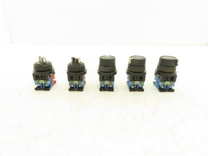 Fuji Mixed Lot 2 Position Selector Push Button Switch x3 | 2 Pos Selector x2
