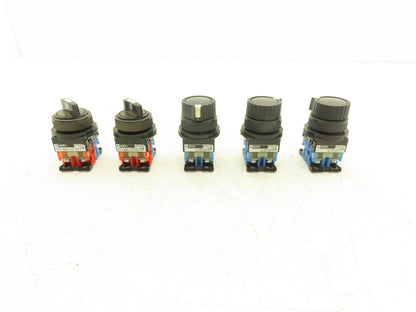 Fuji Mixed Lot 2 Position Selector Push Button Switch x3 | 2 Pos Selector x2