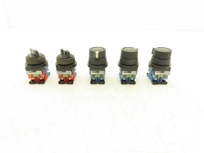 Fuji Mixed Lot 2 Position Selector Push Button Switch x3 | 2 Pos Selector x2