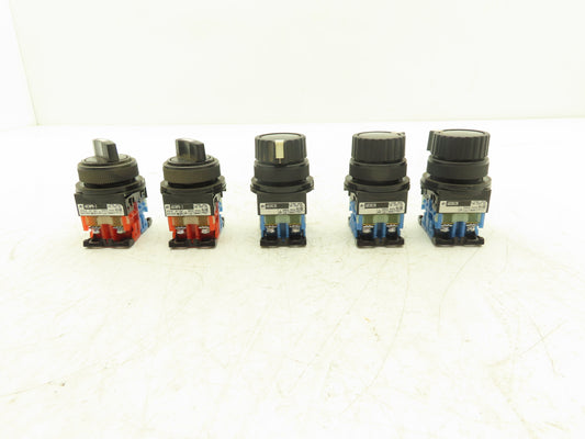 Fuji Mixed Lot 2 Position Selector Push Button Switch x3 | 2 Pos Selector x2