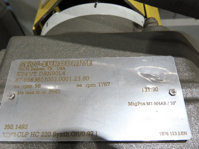 Hytrol HSSHD 31"x 22' Incline Belt Conveyor 2Hp 3PH Center Drive 138fpm