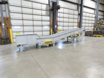 Hytrol HSSHD 31"x 22' Incline Belt Conveyor 2Hp 3PH Center Drive 138fpm