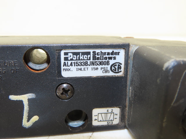 Parker AL41533BJN5300B Pneumatic Directional Solenoid Valve 120V w/Indicator