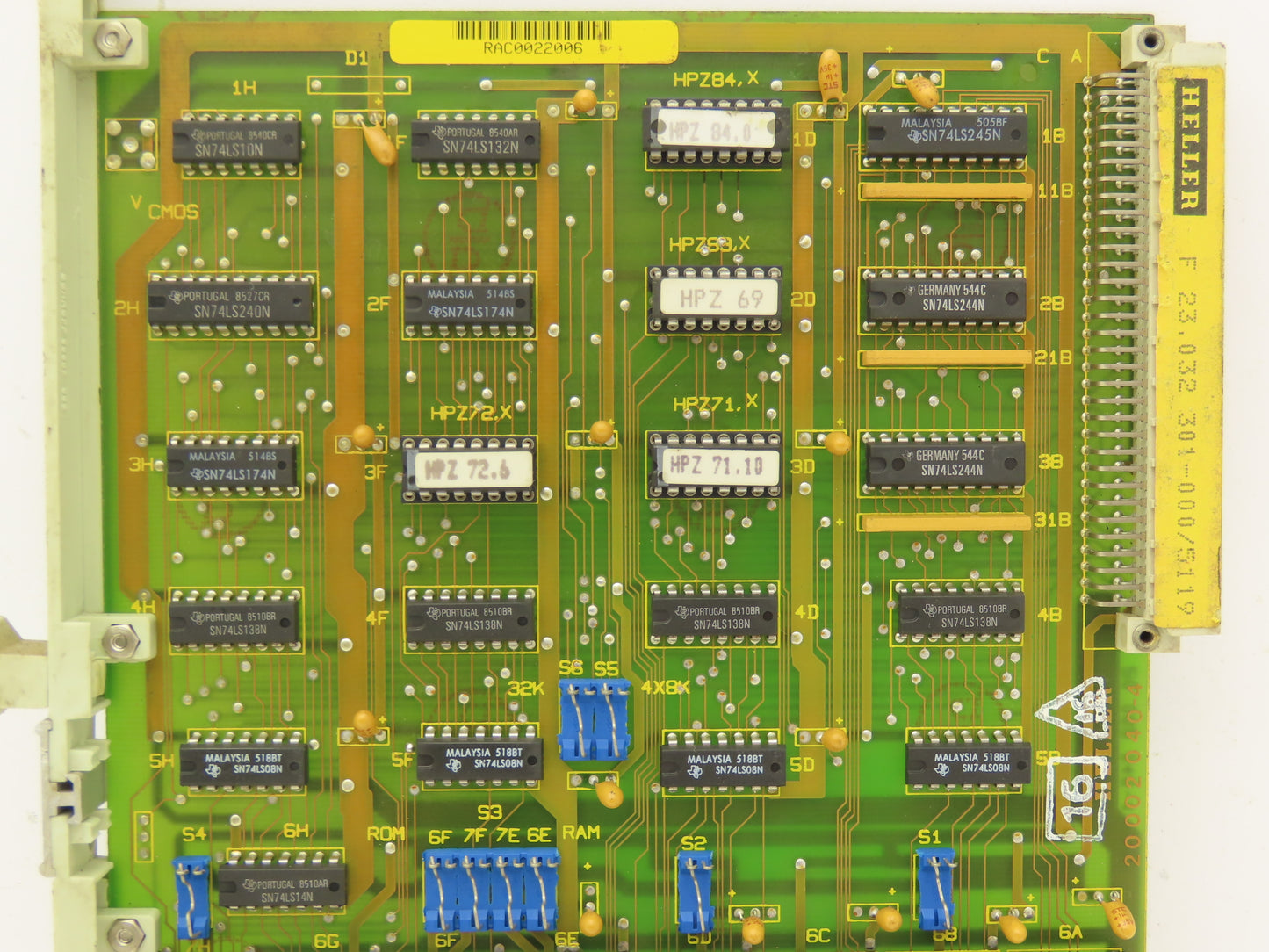 Heller Machine Tools 20002040-4 PCB MUB Control Board Printed Circuit Board