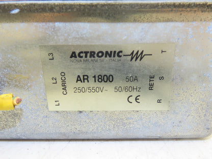 Actronic AR 1800 Power Filter 250/550v 50/60Hz 3ph 50A