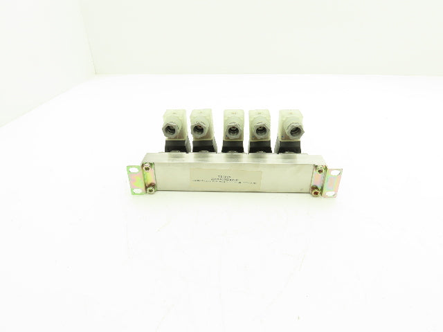 CKD GAB312-3 Pneumatic Air Solenoid 5-Station Valve Manifold 110vac