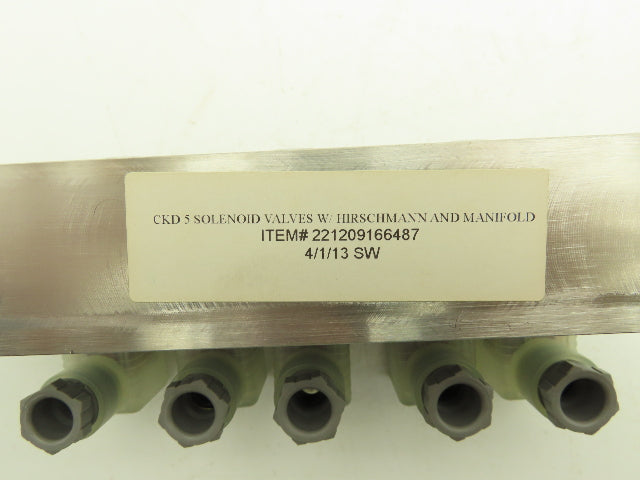 CKD GAB312-3 Pneumatic Air Solenoid 5-Station Valve Manifold 110vac