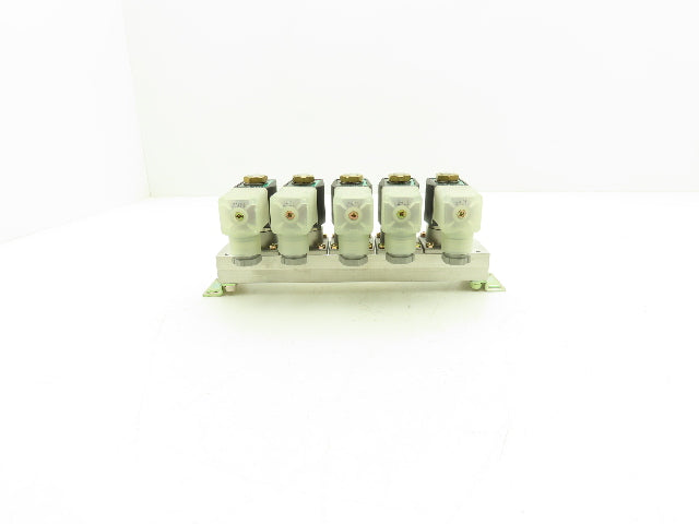 CKD GAB312-3 Pneumatic Air Solenoid 5-Station Valve Manifold 110vac