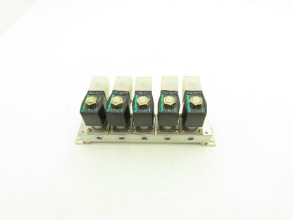 CKD GAB312-3 Pneumatic Air Solenoid 5-Station Valve Manifold 110vac