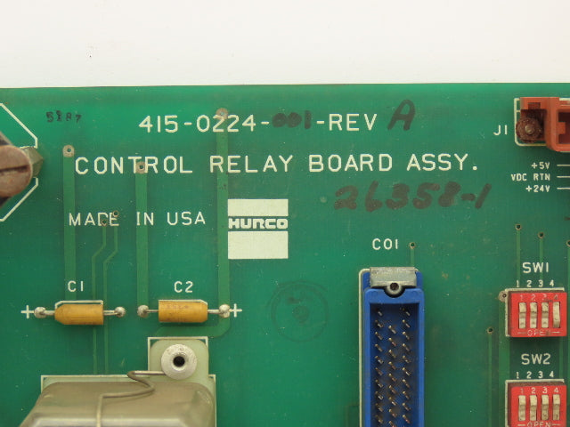 Hurco 415-0224-001 PCB Control Relay Printed Circuit Board Assembly