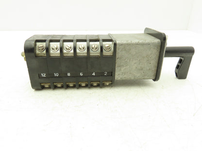 Type SBM 12 Contact Rotary Cam Control Switch Panel Mount