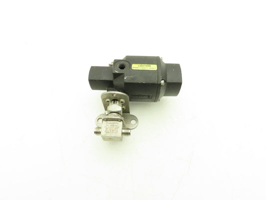 Whitey 131SR Pneumatic Air Actuator Spring Return Swagelok 1/4" Tube Ball Valve