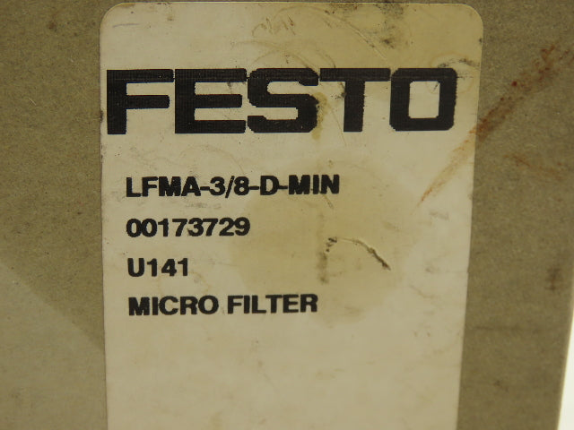 Festo LFMA-3/8-D-MIN Pneumatic Air Treatment Filter 0-175PSI LFMA-D-MINI-A